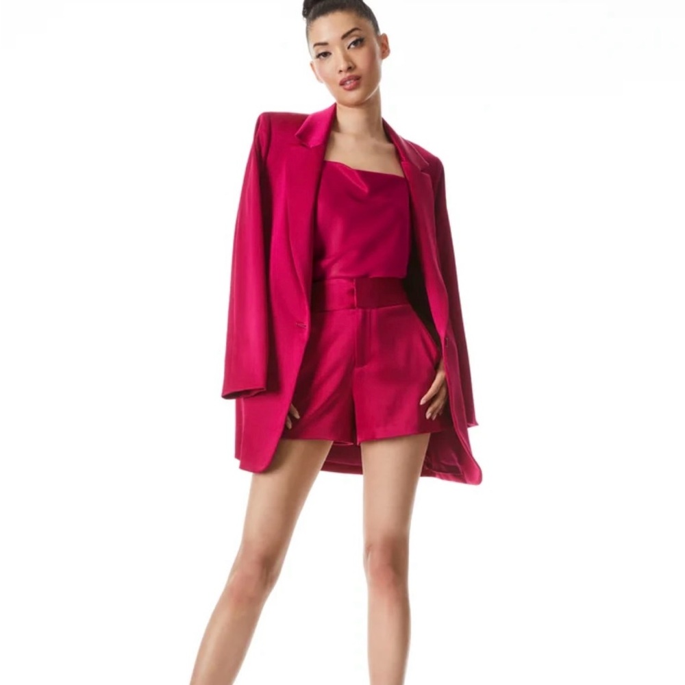 Alice + Olivia DENNY NOTCH COLLAR BOYFRIEND BLAZER